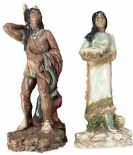 Homco  Universal Statuary Native American Indian Warrior And Woman picture