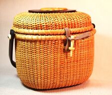 Vintage Hand Crafted Nantucket Style Basket Purse Pocketbook Shell Design picture