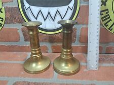 Vintage Brass Candle Holders Set of 2 picture