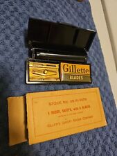 Vintage Gillette 1938-45 Military Production WW2 TECH DE Safety Razor picture