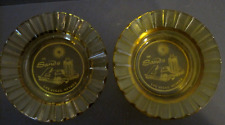 2 VINTAGE AMBER COLORED ASHTRAYS FOR THE SANDS HOTEL AND CASINO  LAS VEGAS picture