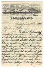 Saranac Inn - Camp Outfits, Fishing, Horses - Franklin Co, New York, 1890 Letter picture