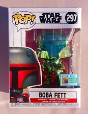 Funko Pop Star Wars Boba Fett #297 Green Chrome 2019 SDCC LE Official Sticker  picture