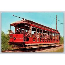Postcard ME Kennebunkport Seashore Trolley Museum No. 838 Open Car picture