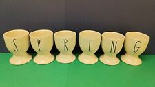 Rae Dunn SPRING Egg Cups Set of 6 Ceramic Spring Easter Home Decor  picture