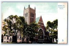 Neenah Wisconsin WI Postcard Presbyterian Church Exterior Roadside c1905's Tuck picture