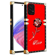 Square Bling Rose Phone Case For Samsung OPPO Huawei LG iPhone Google Xiaomi  picture