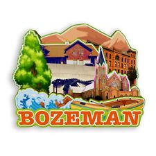 Bozeman Montana USA Refrigerator magnet 3D travel souvenirs wood gift picture