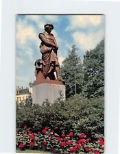Postcard Rembrandts standbeeld aan Rembrandtsplein Amsterdam Netherlands picture