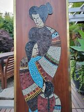 Mid Century Modern Mosaic Wall Hanging Vintage Evelyn Ackerman Strong Era  picture
