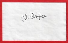 AL JAFFEE Signed 3x5 Index Card - Mad Magazine Cartoonist Autograph picture