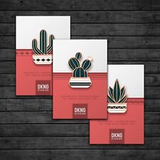 Cactus Pin Pack (3 Enamel Lapel Pins: Agave, Saguaro, and Prickly Pear) picture