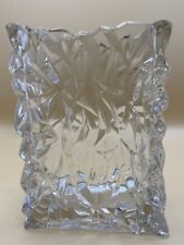 Vintage Rosenthal Crystal Paper Bag Vase -7” Height picture