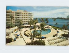Postcard Pool & Patio Scene Palm Beach Towers Palm Beach Florida USA picture