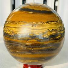 1780g Natural Tiger Eye stone ball quartz crystal ball Reiki healing picture
