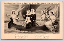 Congregation of the Sisters of Saint Paul in Boat Angels Protection Postcard UNP picture