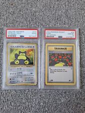 2x RARE PSA Graded SNORLAX Pokemon cards 1st Edition Sleep and Japanese CD Promo picture