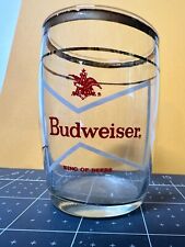Budweiser Barrel Tasting Glass Gold rim used 3