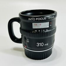 Bitten 11 oz. Into Focus 3D Camera Lens Black Ceramic Coffee Mug Cup No Lid picture