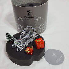 Swarovski Silver Crystal Christmas Santa Sleigh with Presents, tree & box 205165 picture