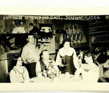 RPPC Alaska Skagway Real Photo Postcard AK Dining Happiness at Trails End Cafe picture