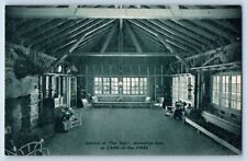 Willsboro New York NY Postcard Interior The Hub Recreation Hall Camp Pines 1940 picture