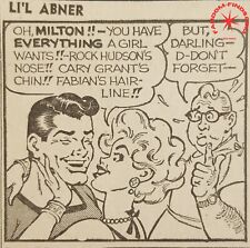 c1960 Li'l Abner Comic Strip Plastic Surgery Rock Hudson Cary Grant Fabian Forte picture