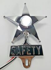 Safety Star License Plate Topper, Dual Function White LED, VTG Car Accessory picture