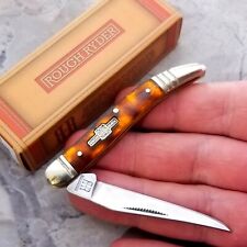 Rough Rider Small Texas  Toothpick Tortoise Shell Folder Pocket Knife picture