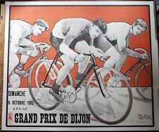 Vintage 1903 GRAND PRIX DE DIJON BICYCLE Poster, Limited Edition, 38 x 46 Inches picture