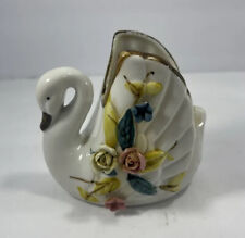 ANTIQUE Vintage ceramic swan about 3 1/2