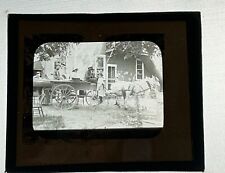 Antique Stereopticon Glass Magic Lantern Slides Family Horse Drawn Carriage #8 picture