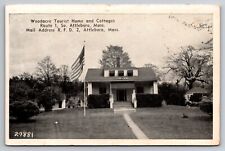 Woodacre Tourist Court & Cottages Attleboro Massachusetts MA c1940 Postcard picture