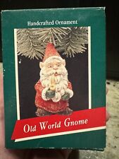 1989 Hallmark ~OLD WORLD GNOME ~ Santa Gnome Resembles Wood Carving picture