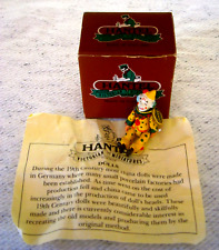 RARE HANTEL MINIATURE DOLL CLOWN JOINTED Yellow Tag Box Certificate Collectible picture