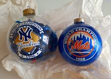 VTG Christmas NY Mets 1986 World Champs NY Yankees 1996 Vintage Tree Ornaments picture