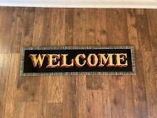 Antique 1920’s Reverse On Glass Gilt With Red WELCOME Sign Store Trade Sign picture