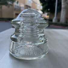 Vintage Hemingray D-510 Lowex Clear Glass Insulator 10-0-4 picture