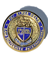 Phi Alpha Delta Law Fraternity International 18mm Gold Plated Pinback Vintage picture