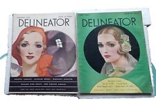 LOT OF 2 - Vtg Delineator Fashion Magazine June 1931 & Jan 1931 Art Deco Ladies picture