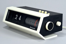 Rare Vintage Panasonic RC-1122 Flip Clock Alarm AM Radio Black MCM Japan Tested picture