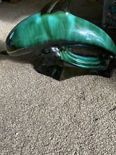 Large Vintage Canadian Blue Mountain Pottery  Dolphin Figurine picture