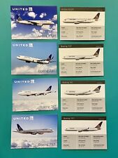 7 UNITED AIRLINES FLEET COLLECTORS CARDS INCLUDING THE 747 picture