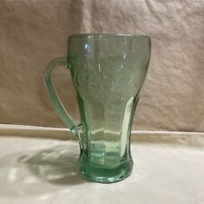 Vintage Libby Green Coca-Cola Coke Thick Heavy Glass with Mug Handle 14 oz picture