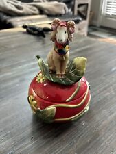 Fitz & Floyd Classic Country Chic Covered Ram/Goat Bowl / Candy Dish 8