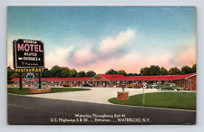 c1957 Seneca Motel US Hwy 5 & 20 Waterloo New York NY Roadside America Postcard picture