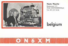 Hoste Maurits Belgium Amateur Ham Radio Equipment Vintage QSL Card Postcard Size picture