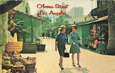 Los Angeles CA California, Olvera Street, Open Air Market, Vintage Postcard picture
