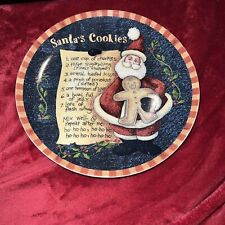 Vintage stony creek santas cookies plate Christmas Xmas Decor picture