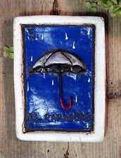 Clay Loteria #5 Umbrella Handmade by Rafael Pineda Mexican Board Game Folk Art picture